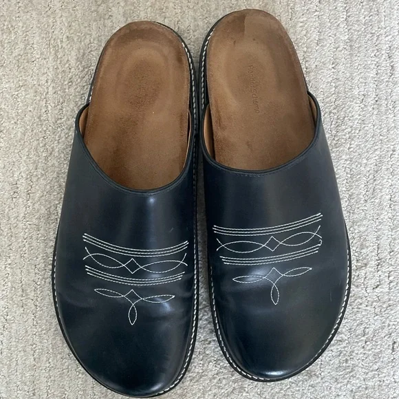 Hender Scheme Japan Comfy Cheak Mule Black Leather Size Japan 7